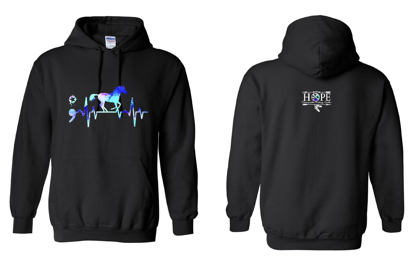 Hope Riding Horse Heartbeat Hoodie (18500)