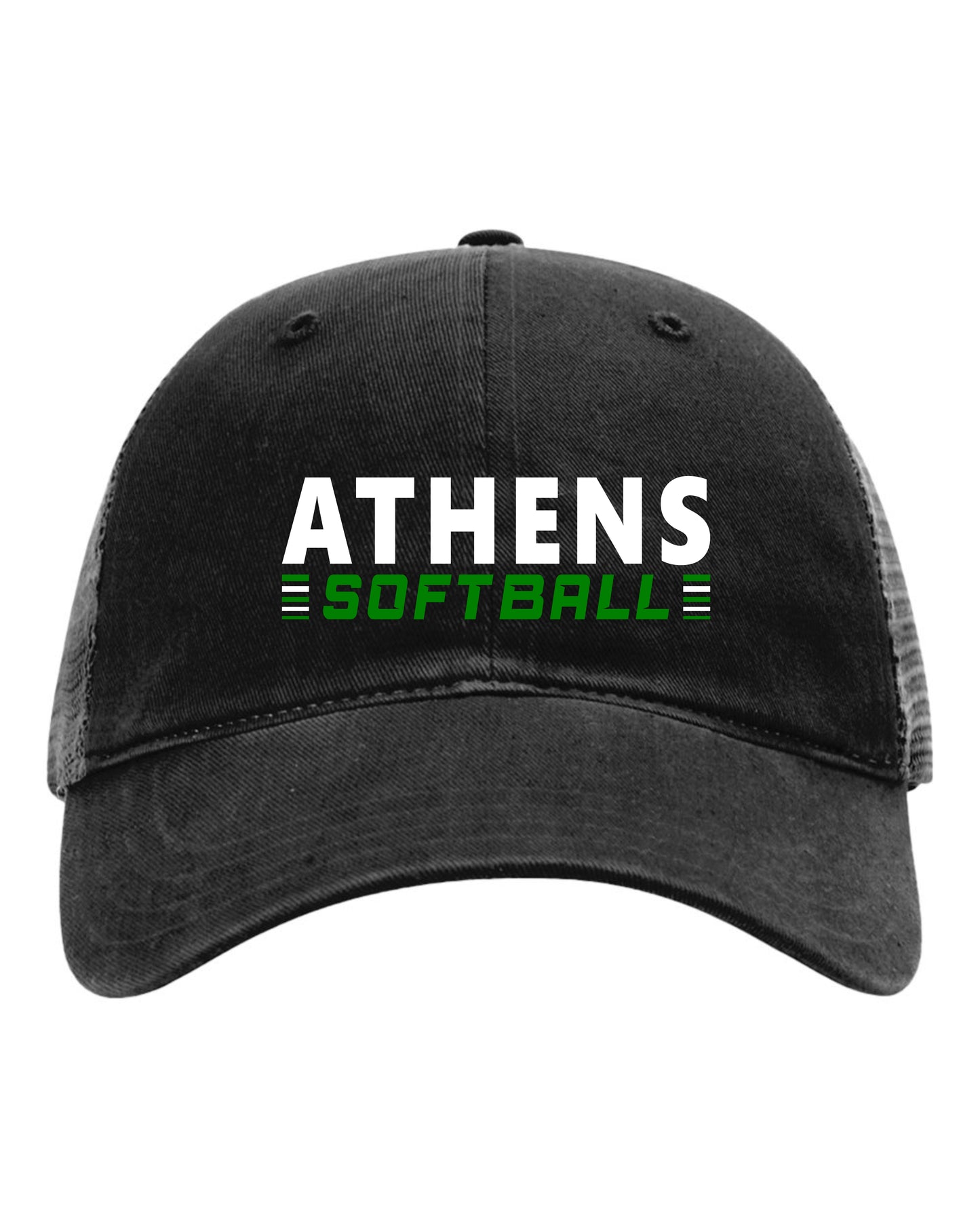 Athens High School Softball Richardson - Garment-Washed Trucker Cap (E.111)