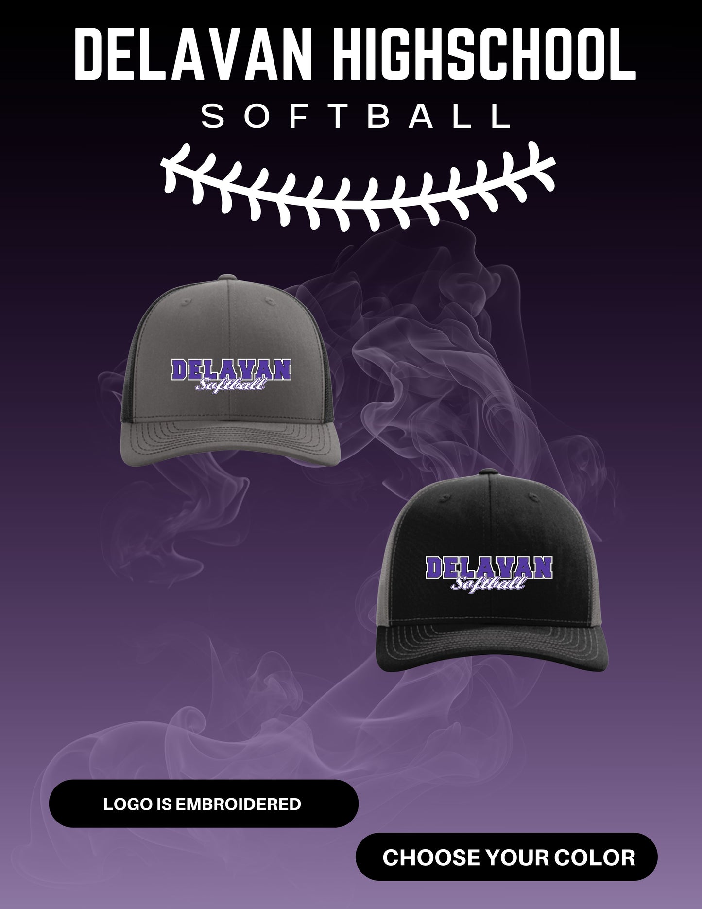 Delavan High School Softball Richardson UNFITTED HAT (E.112)