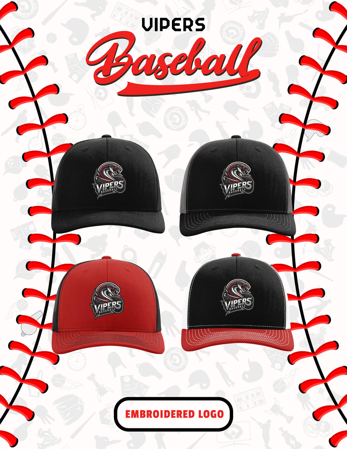 VIPERS BASEBALL Richardson UNFITTED HAT (E.112)