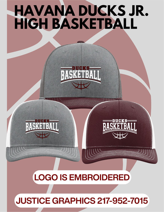 Havana Ducks Jr. High Basketball Richardson UNFITTED HAT (E.112)