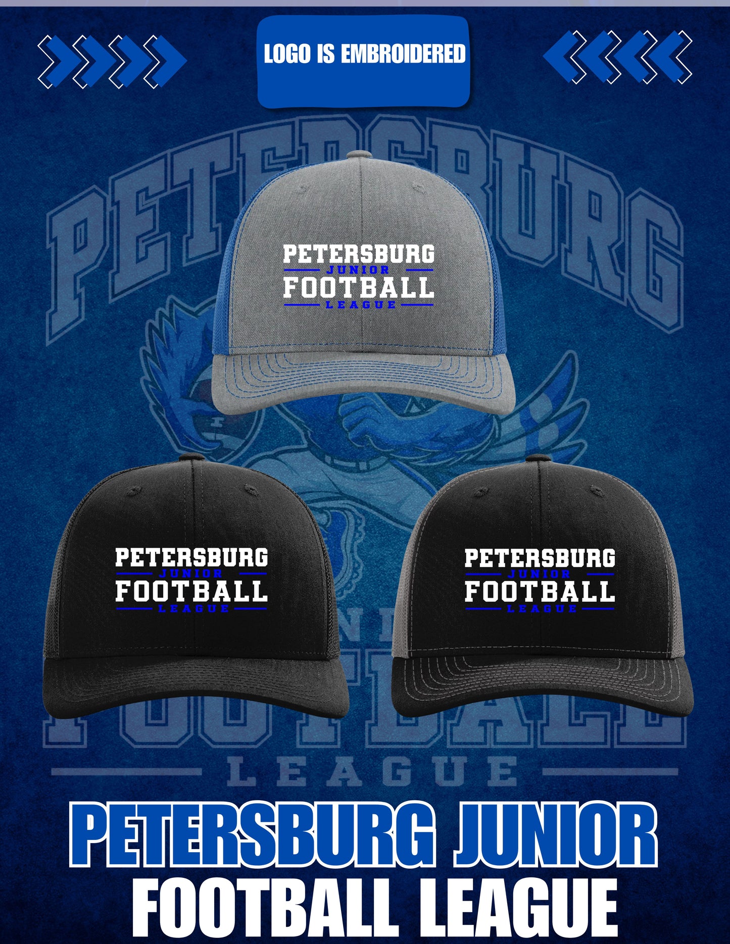 Petersburg Junior Football League Richardson UNFITTED HAT (E.112)