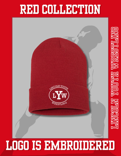 Lincoln Youth Wrestling Cuffed Beanie (E.1501KC)