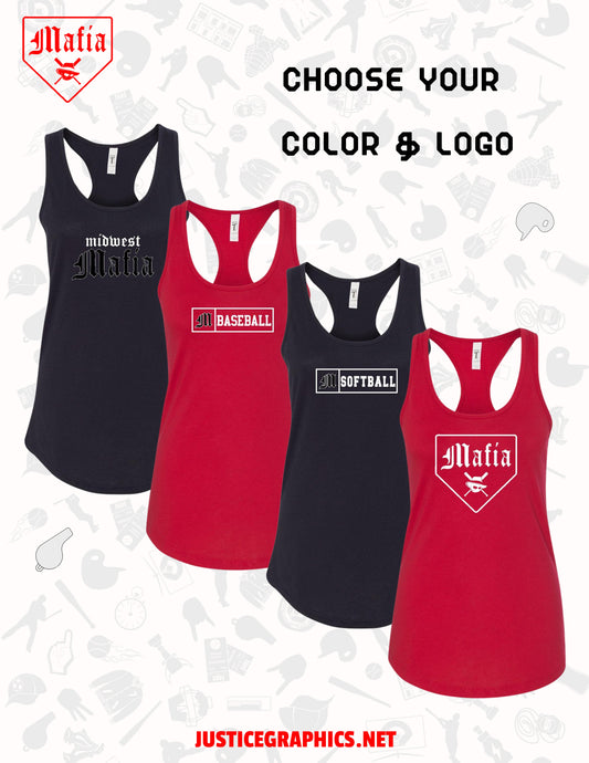 MAFIA BASEBALL/SOFTBALL Next Level - Women's Ideal Racerback Tank - (P.1533)