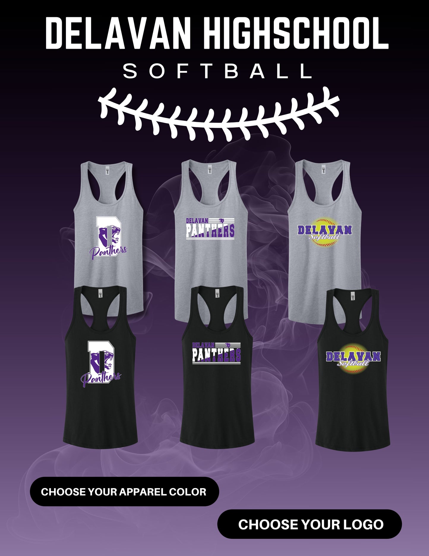 Delavan High School Softball Next Level Women's Racerback Tank (P.1533)