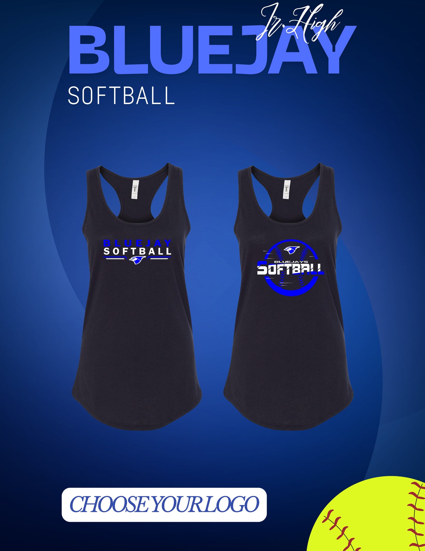 Porta Jr. High Softball Next Level Women's Racerback Tank (P.1533)