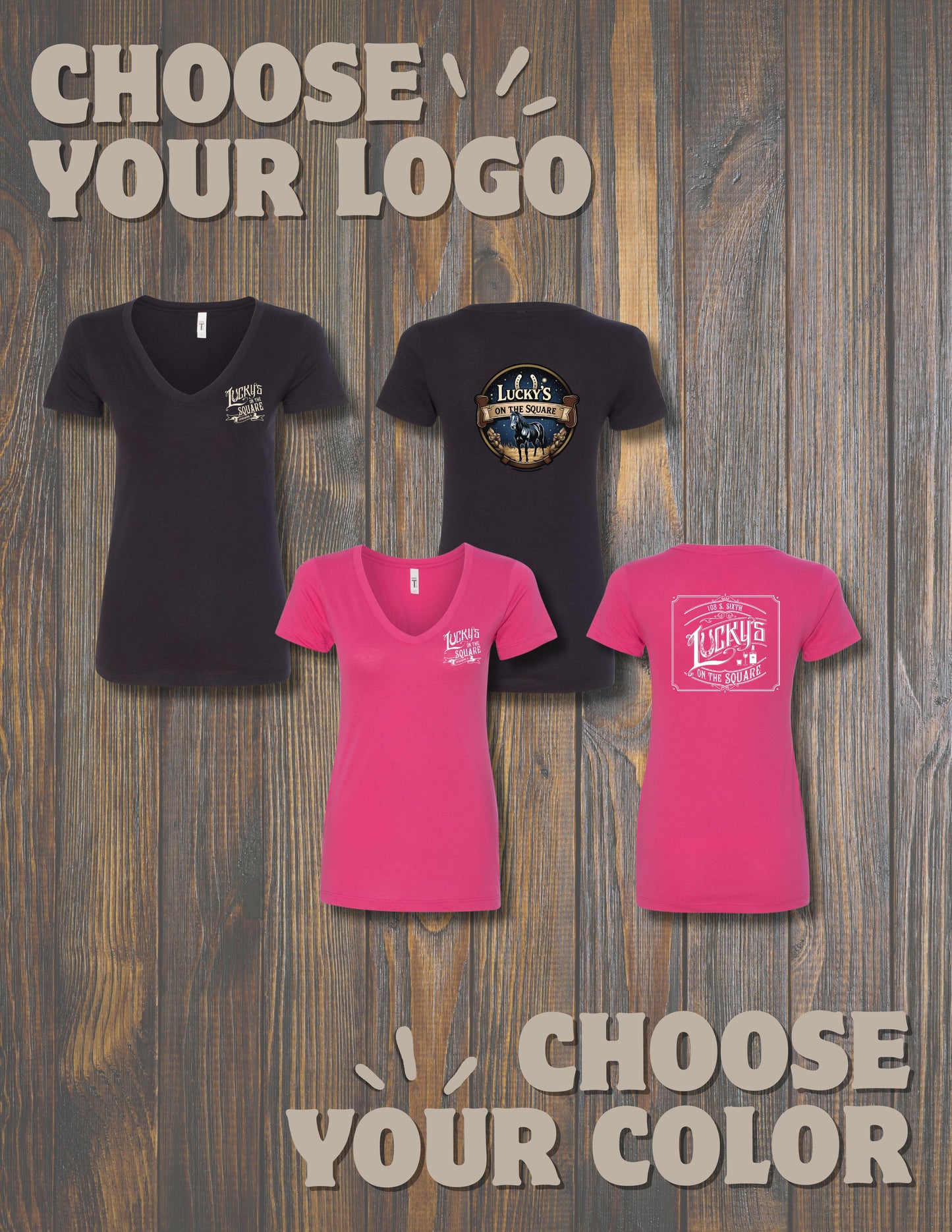 LUCKY'S ON THE SQUARE LADIES NEXT LEVEL VNECK (P. 1540)