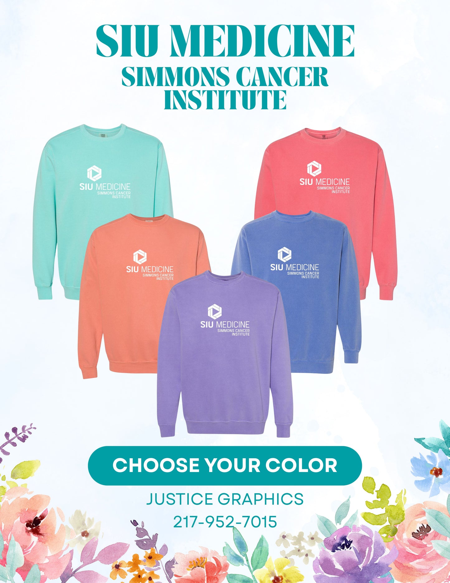 SIU Medicine SPRING COLLECTION Comfort Colors® Ring Spun Crewneck Sweatshirt (P.1566)