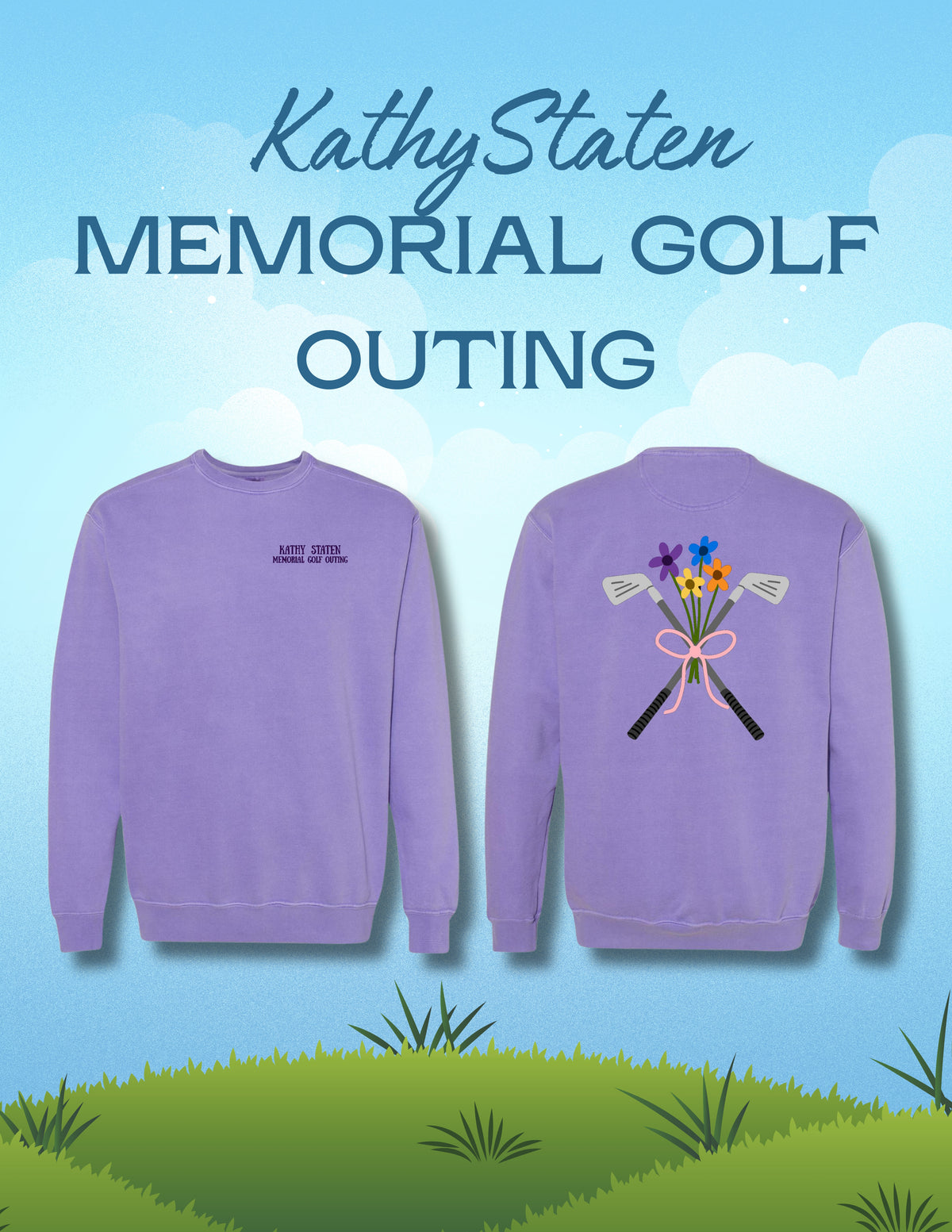 Kathy Staten Memorial Golf Outing Comfort Colors® Ring Spun Crewneck Sweatshirt (P.1566)