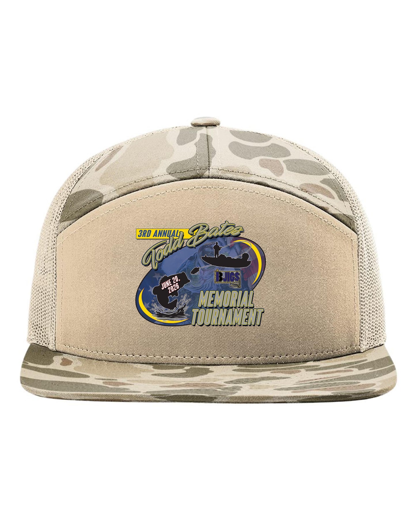 3rd Annual Todd Bates Memorial Tournament Richardson Printed Seven-Panel Trucker Cap (P. 168P)