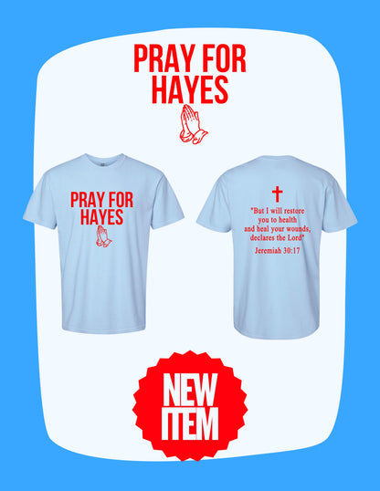 Pray For Hayes Comfort Colors Unisex Garment-Dyed Heavyweight T-Shirt (P.1717)