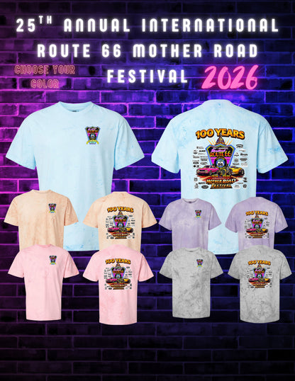 25TH ANNUAL ROUTE 66 MOTHER ROAD FESTIVAL 2026 Comfort Colors - Colorblast™ T-Shirt (P.1745)