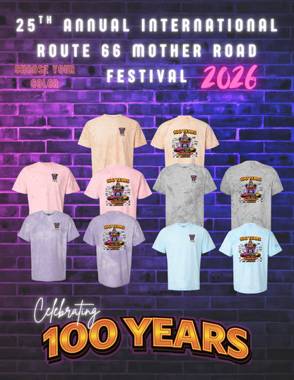 25TH ANNUAL ROUTE 66 MOTHER ROAD FESTIVAL 2026 Comfort Colors - Colorblast™ T-Shirt (P.1745)