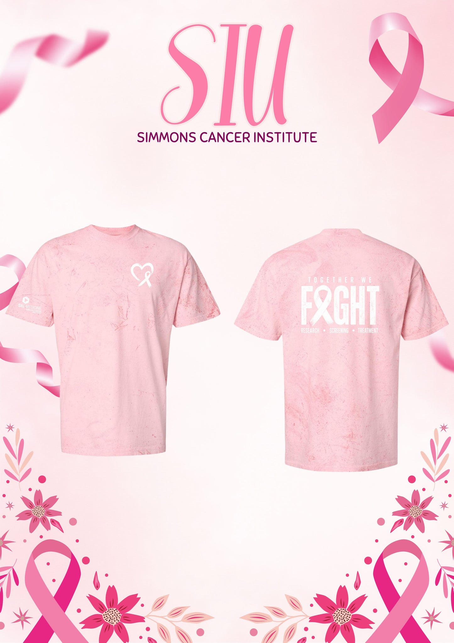 SIU Medicine Simmons Cancer Institute Breast Cancer Comfort Colors - Colorblast™ T-Shirt (P.1745)