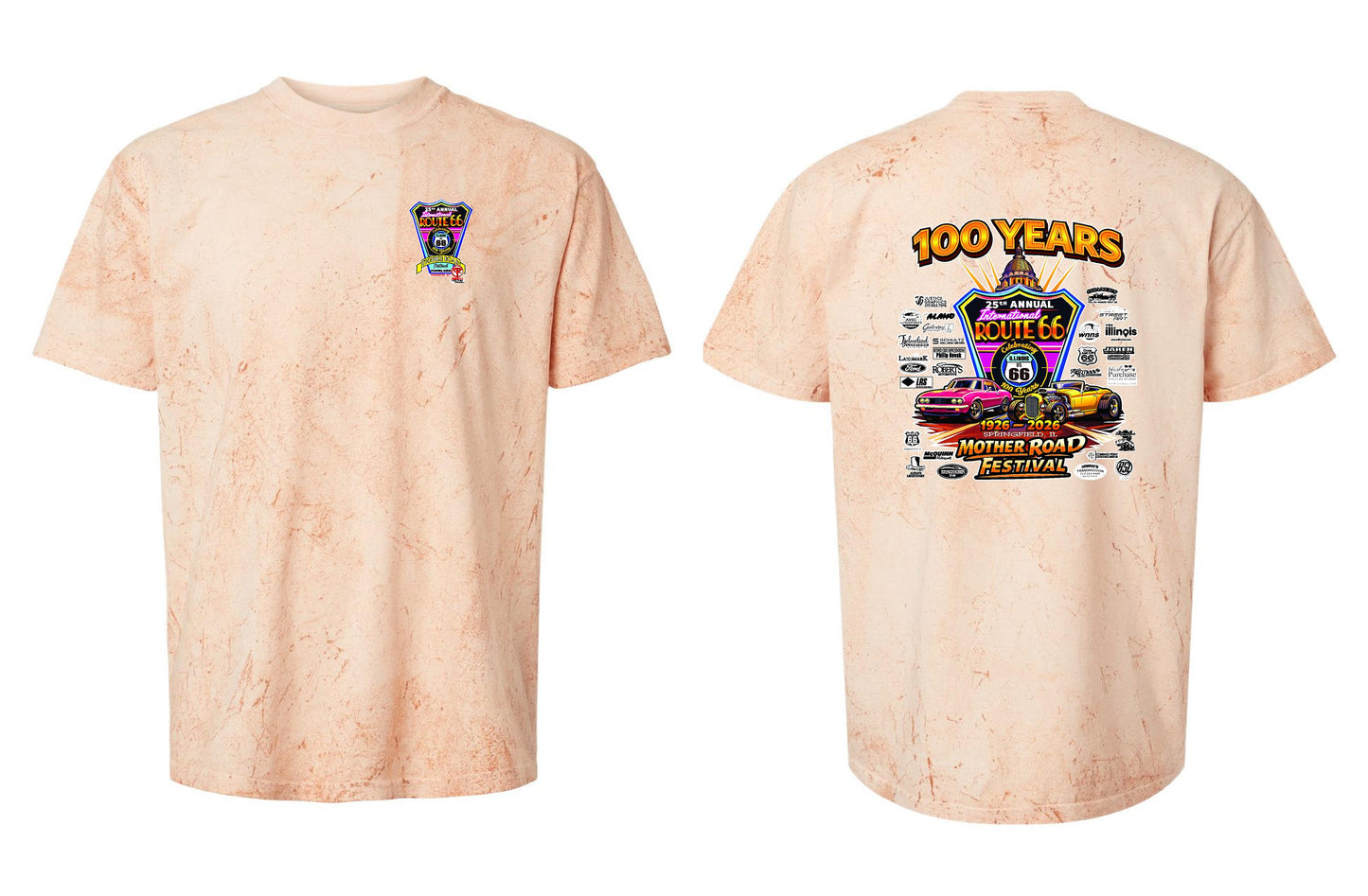 25TH ANNUAL ROUTE 66 MOTHER ROAD FESTIVAL 2026 Comfort Colors - Colorblast™ T-Shirt (P.1745)