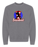 AMERICAN FLAG BASEBALL CREWNECK SWEATSHIRT (P.18000)