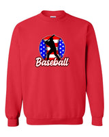 AMERICAN FLAG BASEBALL CREWNECK SWEATSHIRT (P.18000)