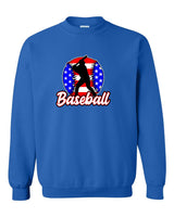 AMERICAN FLAG BASEBALL CREWNECK SWEATSHIRT (P.18000)