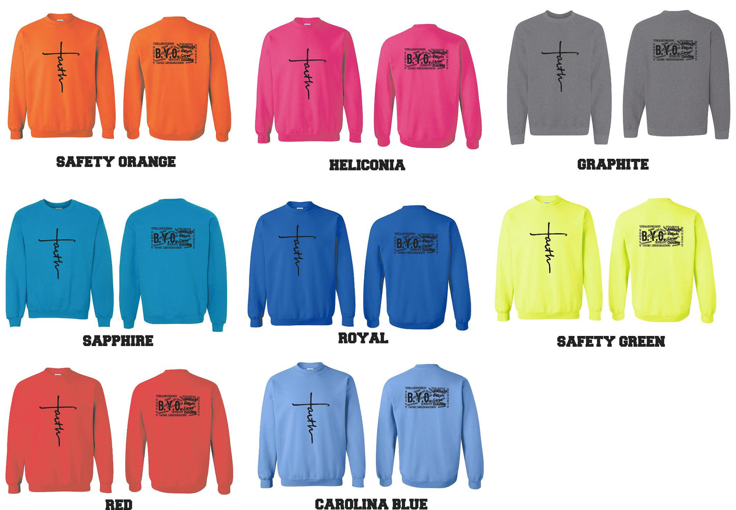 BYO CREW SWEATSHIRT FAITH CROSS (P.18000)