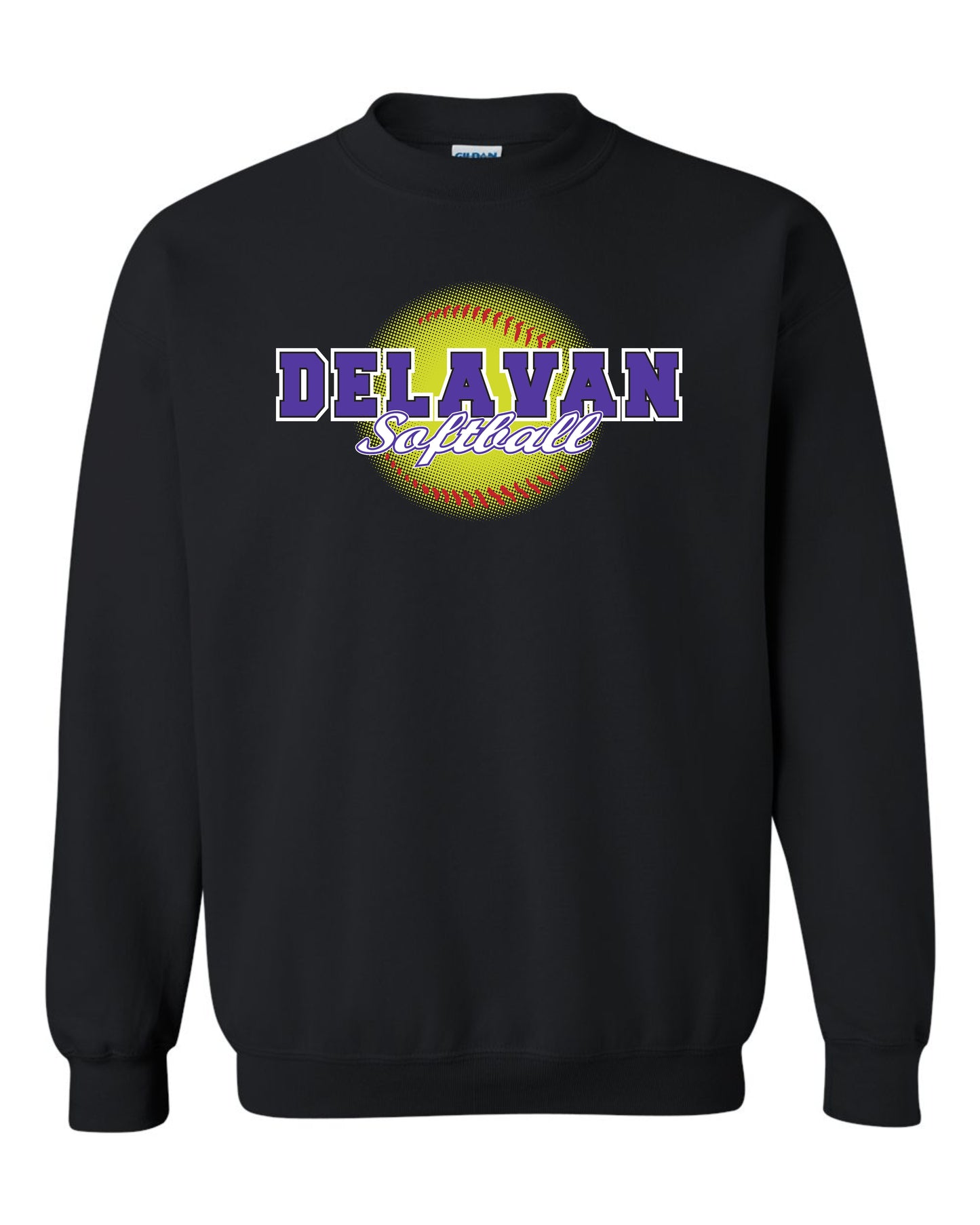 Delavan High School Softball Unisex Crewneck Sweatshirt (P.18000/18000B)