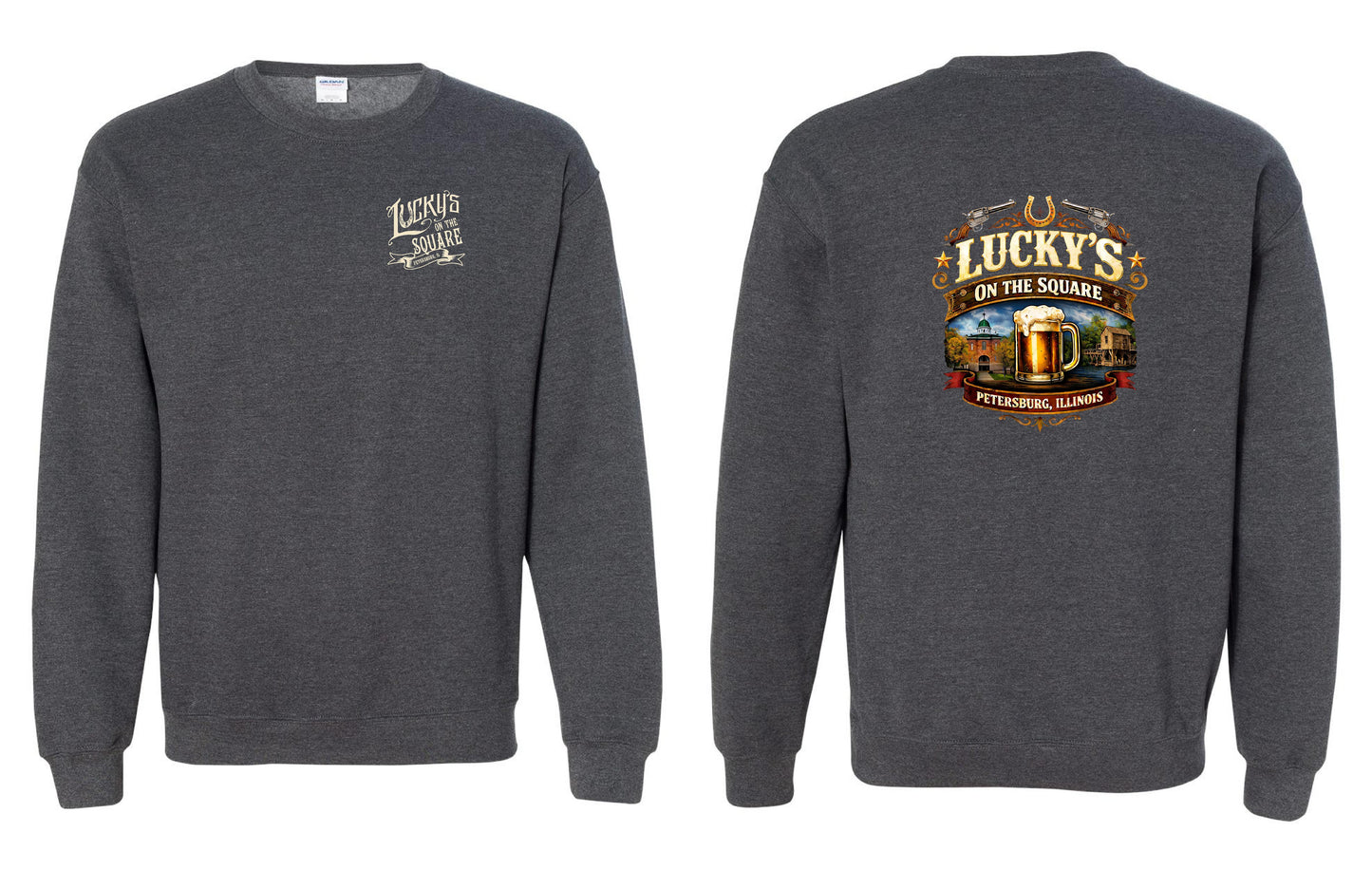 LUCKY'S ON THE SQUARE Unisex Crew Sweatshirt (P.18000)