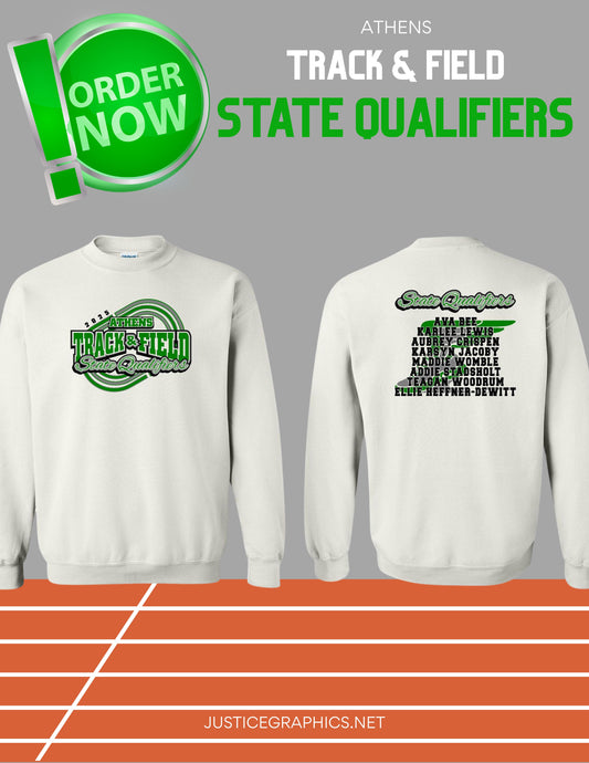ATHENS GIRLS TRACK & FIELD STATE QUALIFIERS UNISEX Crewneck Sweatshirt (P.18000)