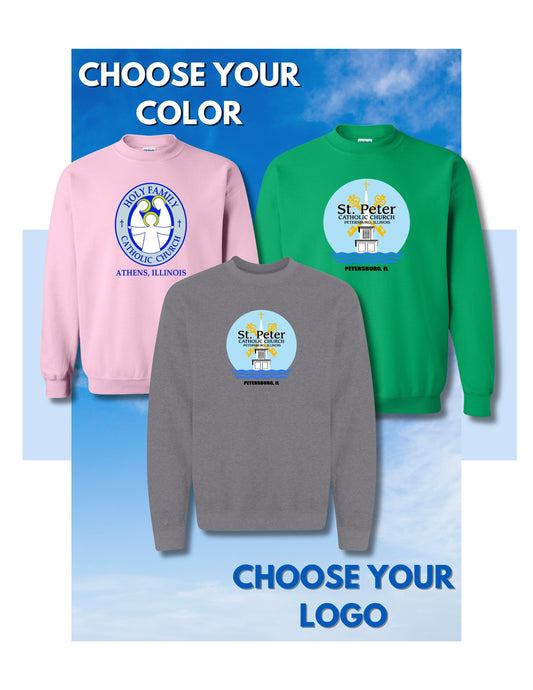 St. Peter and Holy Family Catholic Church Unisex Crew Sweatshirt (P.18000)