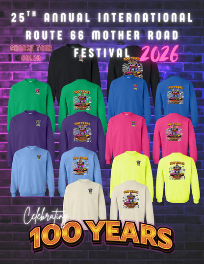 25TH ANNUAL ROUTE 66 MOTHER ROAD FESTIVAL 2026 CREW SWEATSHIRT (P.18000)