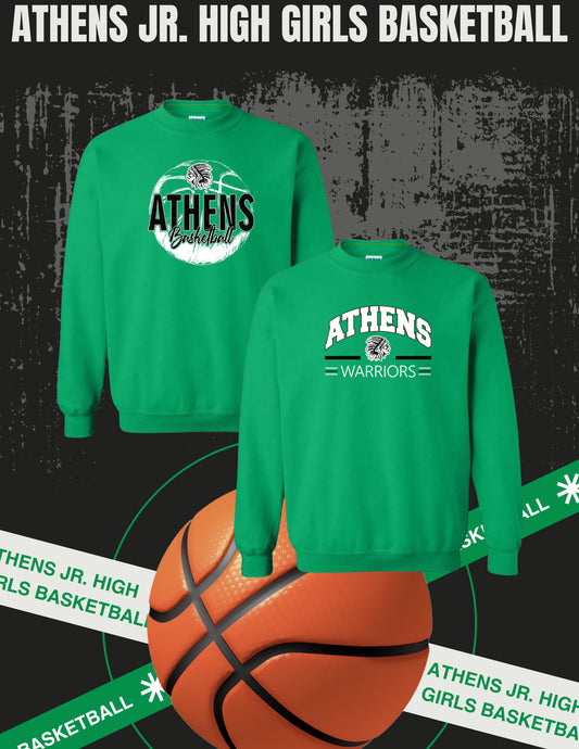 ATHENS JR. HIGH GIRLS BASKETBALL Crew Sweatshirt (P.18000/18000B)