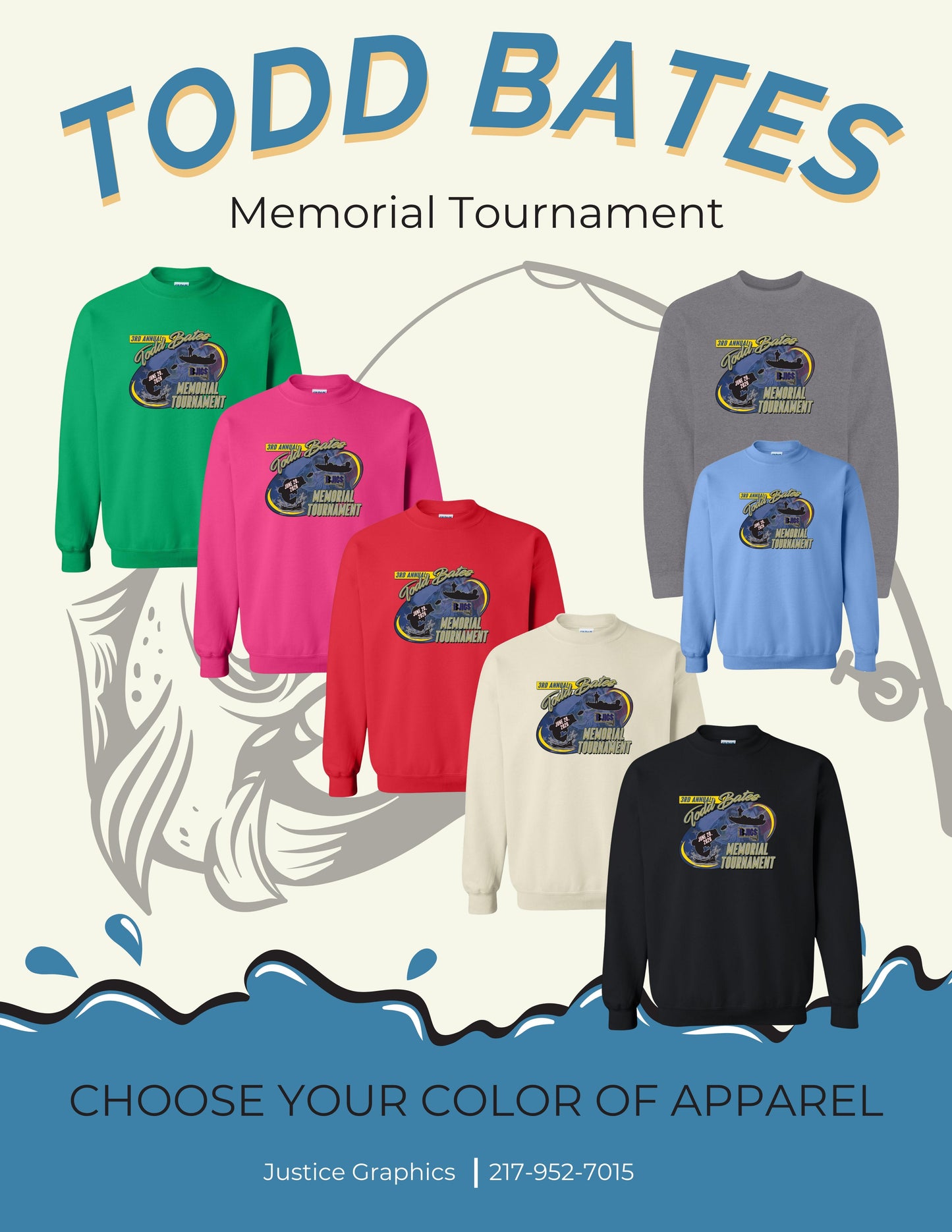 3rd Annual Todd Bates Memorial Tournament Unisex Crewneck Sweatshirt (P.18000/18000B)