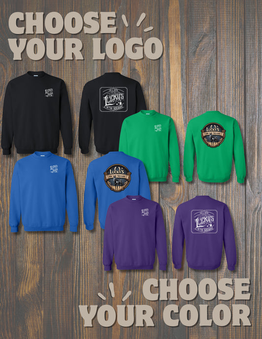 LUCKY'S ON THE SQUARE Unisex Crew Sweatshirt (P.18000)