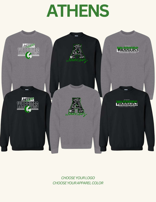 ATHENS BOOSTERS UNISEX CREWNECK SWEATSHIRT (P.18000)