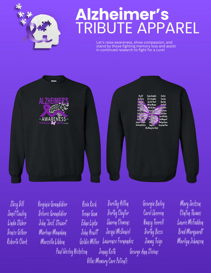 Alzheimer's Disease Awareness Tribute Unisex Gildan Hooded Sweatshirt (P.18500)
