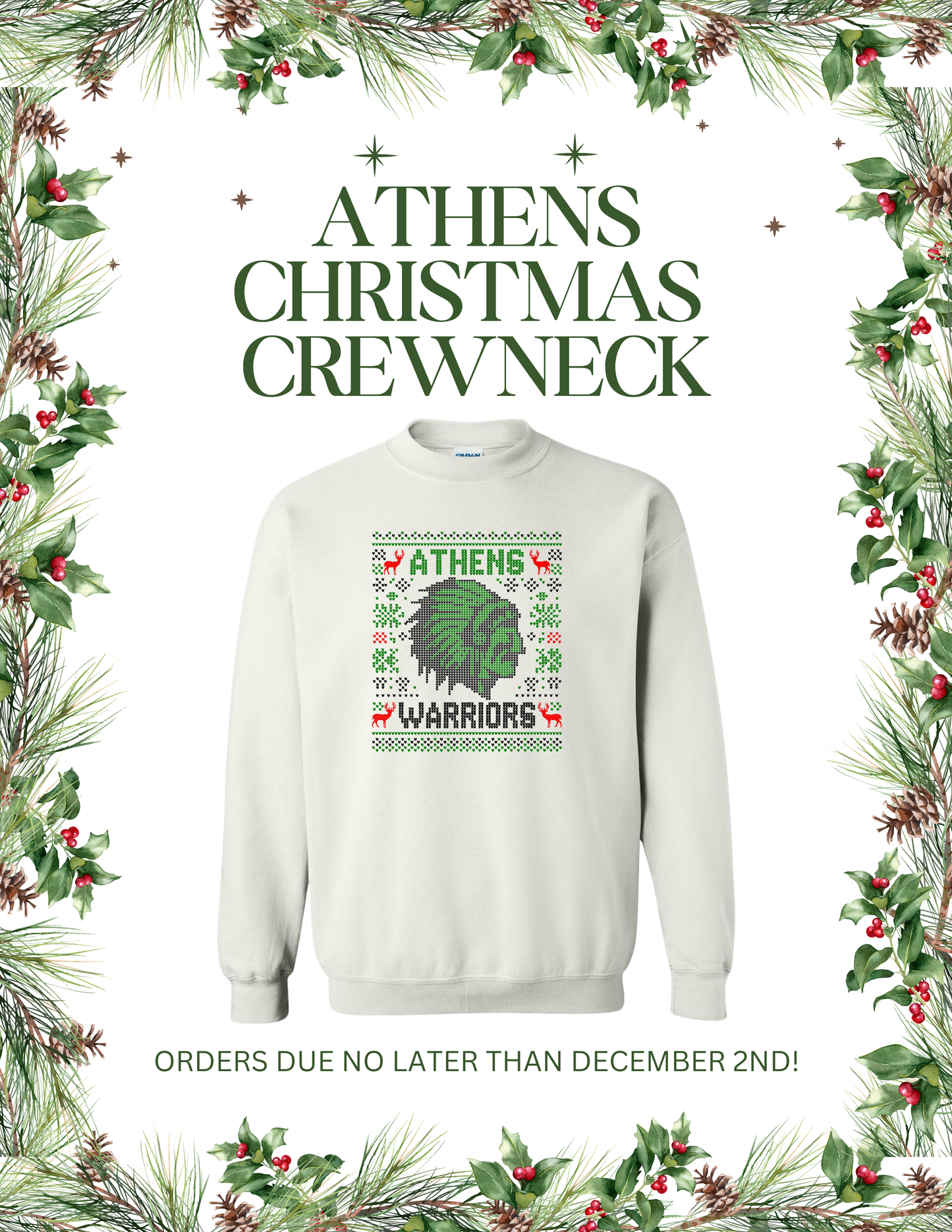 ATHENS UGLY CHRISTMAS SWEATSHIRT (P.18000)