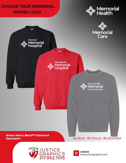 Memorial HEALTH/CARE Unisex Crewneck Sweatshirt (P.18000)