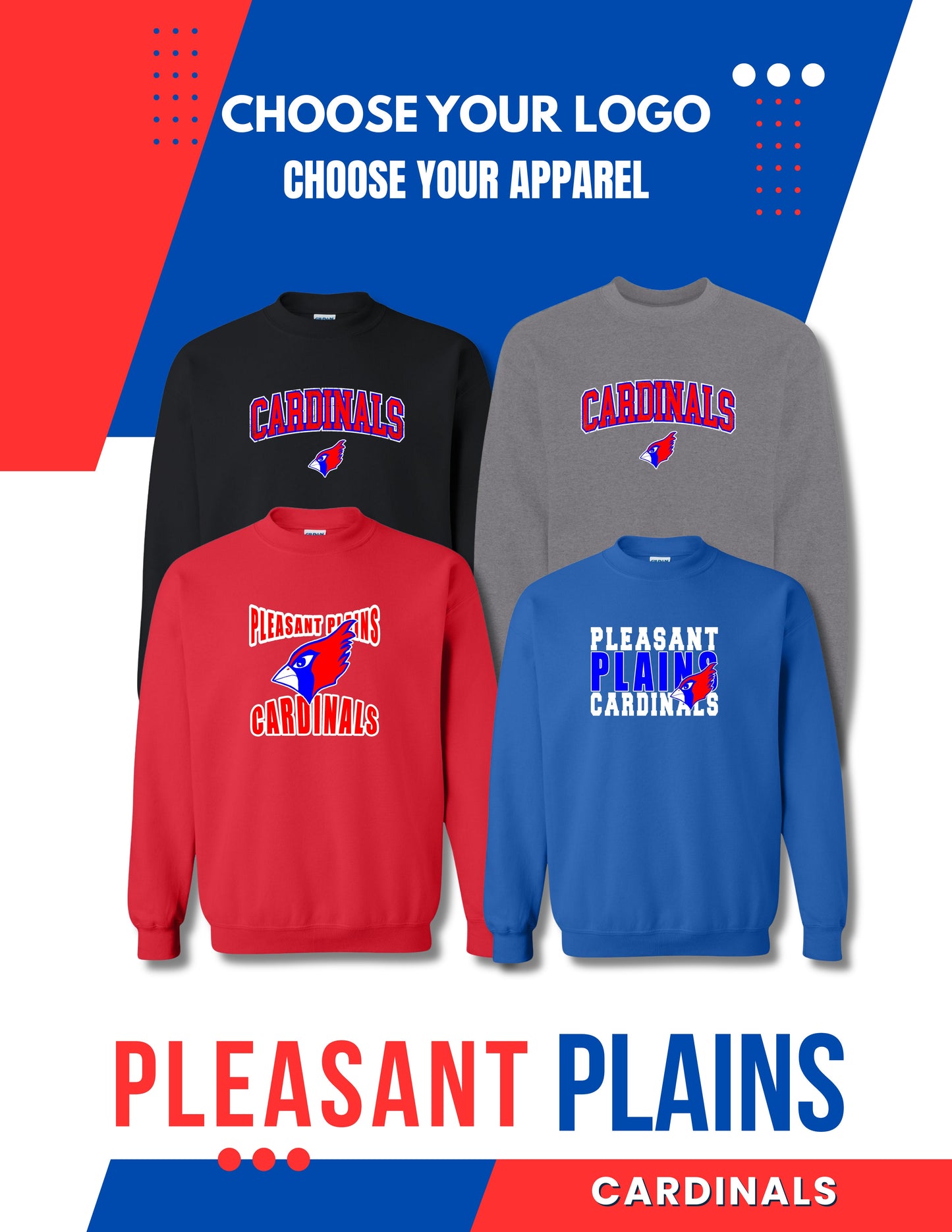 PP Cardinals Gildan Unisex Crewneck Sweatshirt (P.18000/18000B)