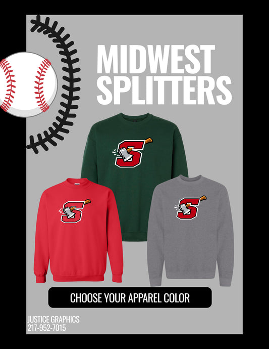 MIDWEST SPLITTERS UNISEX Crewneck Sweatshirt (P.18000/18000B)