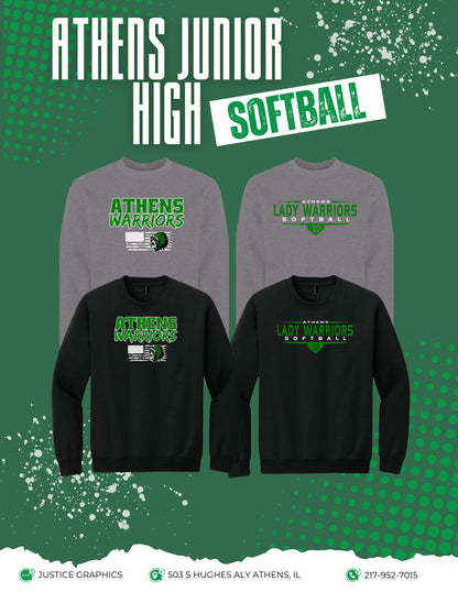 ATHENS JUNIOR HIGH SOFTBALL Unisex Crew Sweatshirt (P.18000)