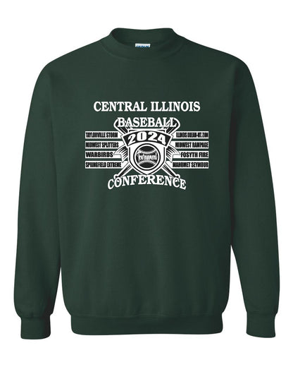 CENTRAL IL BASEBALL CONFERANCE TOURNAMENT CREWNECK SWEATSHIRT (P.18000)