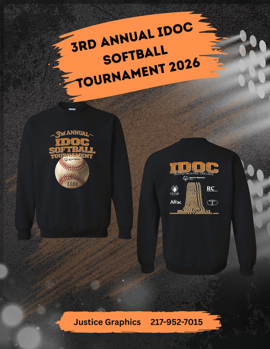 3rd Annual IDOC Softball Tournament Unisex Crewneck Sweatshirt (P.18000)