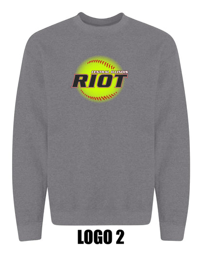 RIOT SOFTBALL UNISEX CREW SWEATSHIRT (P.18000)
