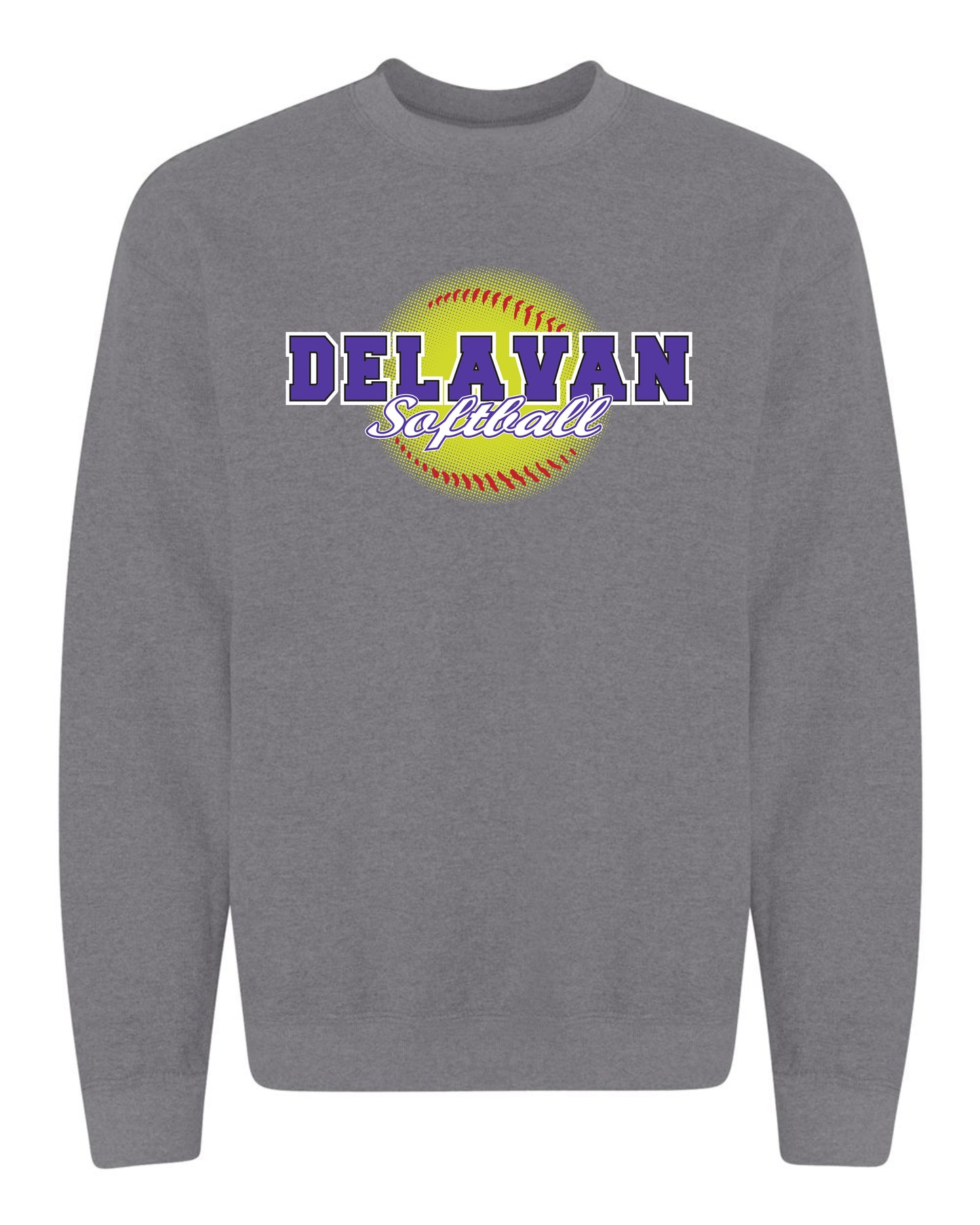 Delavan High School Softball Unisex Crewneck Sweatshirt (P.18000/18000B)