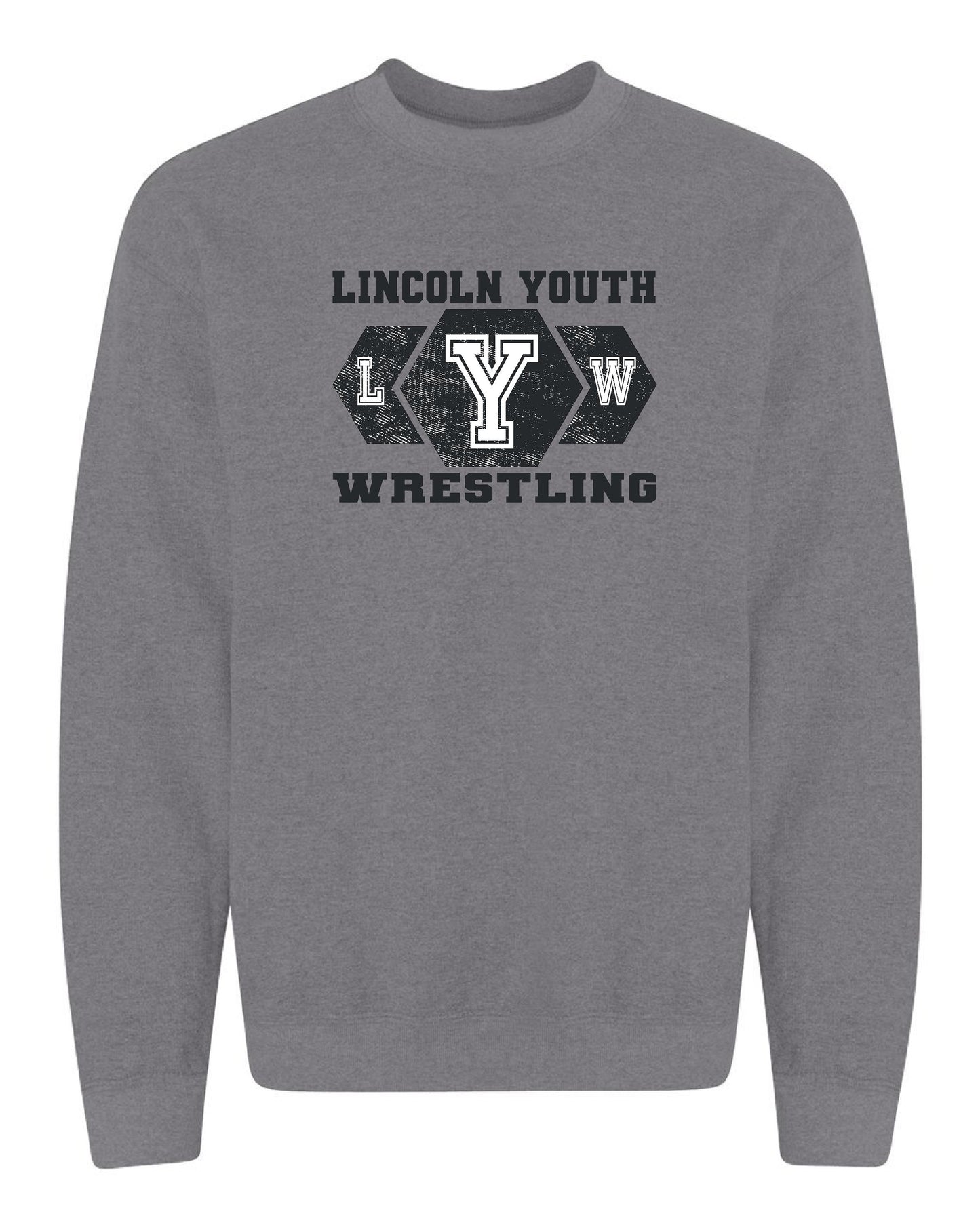 Lincoln Youth Wrestling Unisex Crew Sweatshirt (P.18000/18000B)