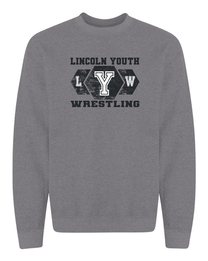 Lincoln Youth Wrestling Unisex Crew Sweatshirt (P.18000/18000B)
