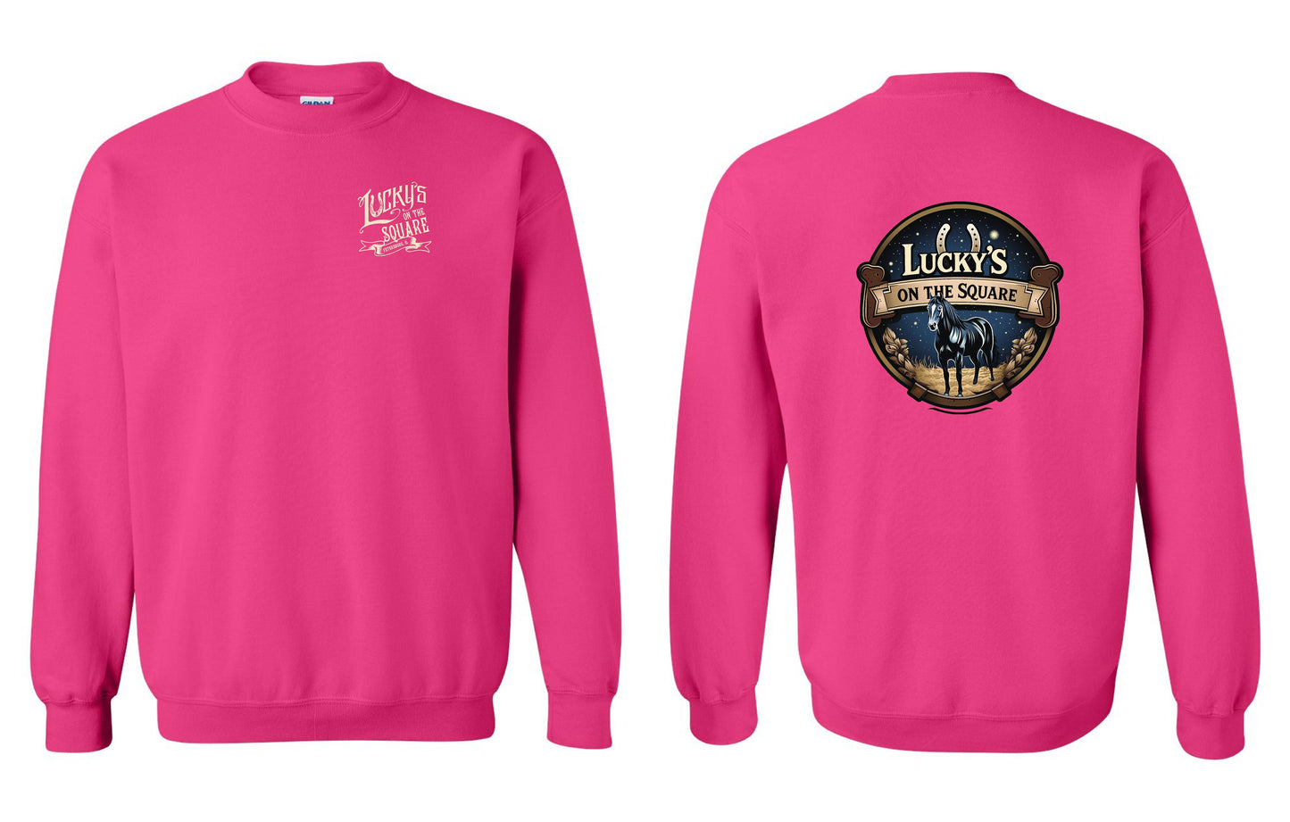 LUCKY'S ON THE SQUARE Unisex Crew Sweatshirt (P.18000)