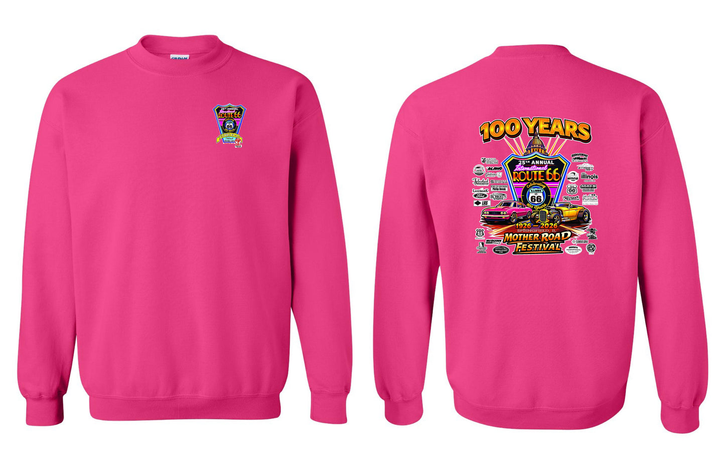 25TH ANNUAL ROUTE 66 MOTHER ROAD FESTIVAL 2026 CREW SWEATSHIRT (P.18000)