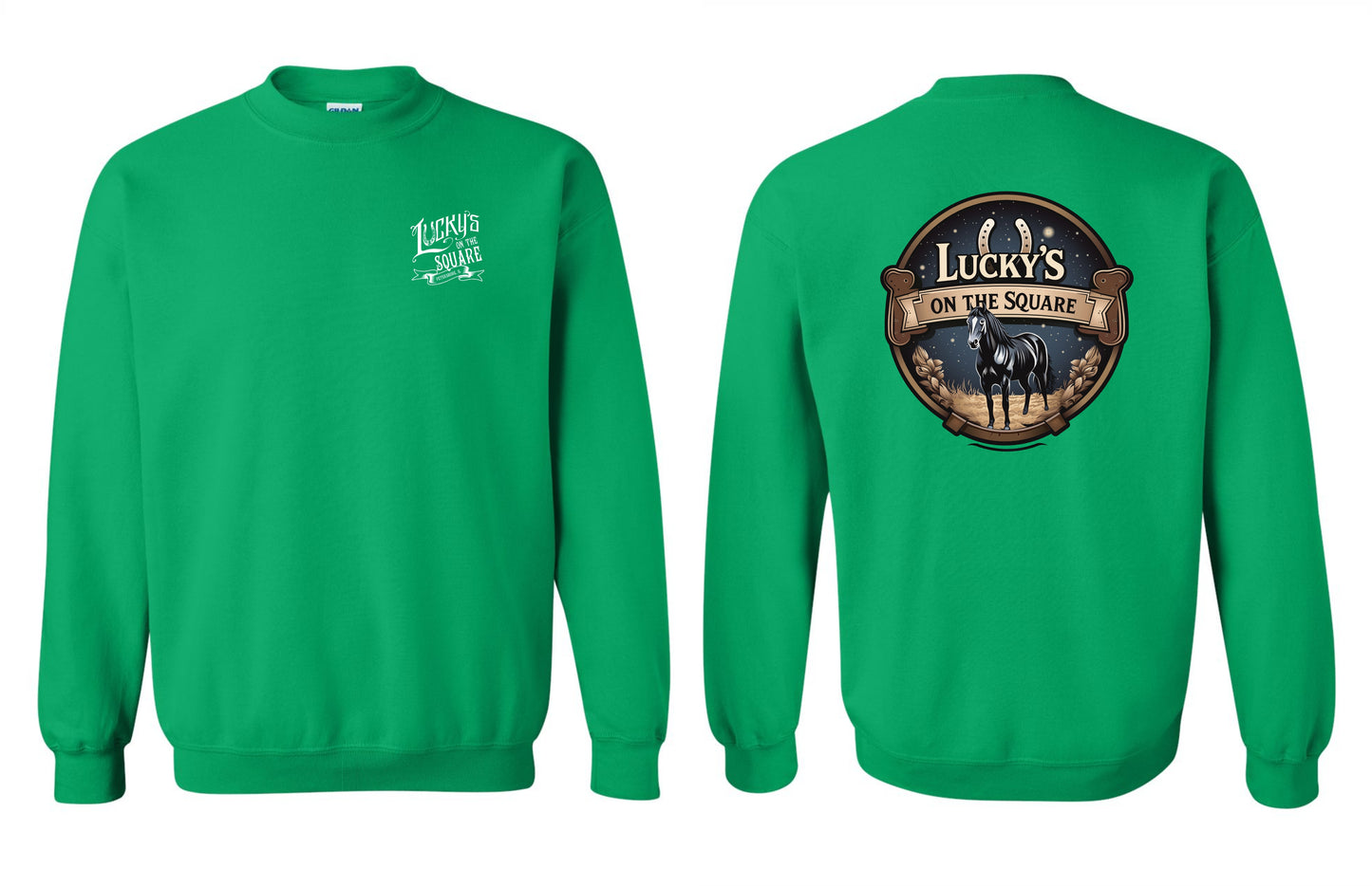 LUCKY'S ON THE SQUARE Unisex Crew Sweatshirt (P.18000)