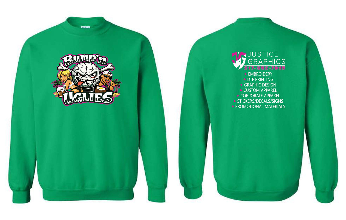 Bump'n Uglies Volleyball Unisex Crewneck Sweatshirt (P.18000)