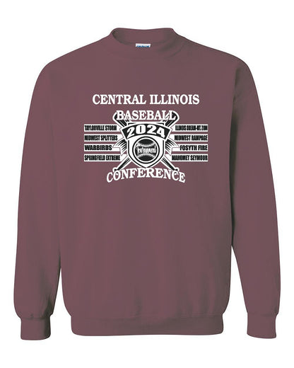 CENTRAL IL BASEBALL CONFERANCE TOURNAMENT CREWNECK SWEATSHIRT (P.18000)