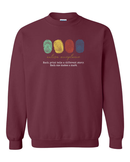 Autism Acceptance Unisex Crewneck Sweatshirt (P.18000/18000B)